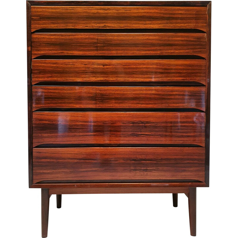 Vintage chest of drawers Tallboy  From Svend Langkilde Møbler Rosewood 1950