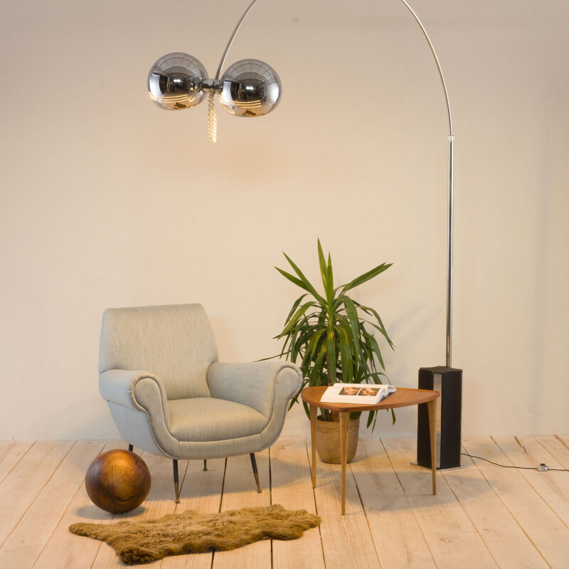 Extra large vintage arc floor lamp by Goffredo Reggiani for Reggiani, Italian 1960s