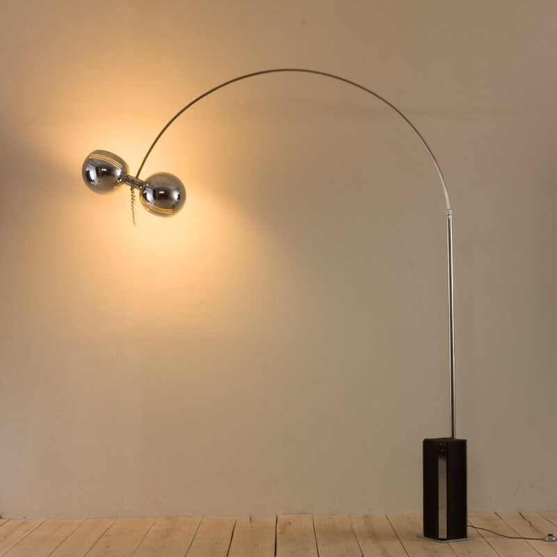 Extra large vintage arc floor lamp by Goffredo Reggiani for Reggiani, Italian 1960s