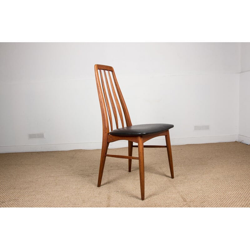 Set of 4 vintage teak chairs, model "Eva" by Niels Koefoed Danish 1960