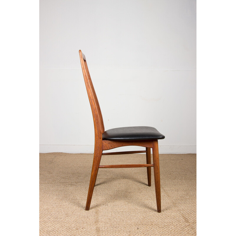 Set of 4 vintage teak chairs, model "Eva" by Niels Koefoed Danish 1960
