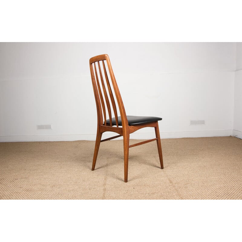 Set of 4 vintage teak chairs, model "Eva" by Niels Koefoed Danish 1960