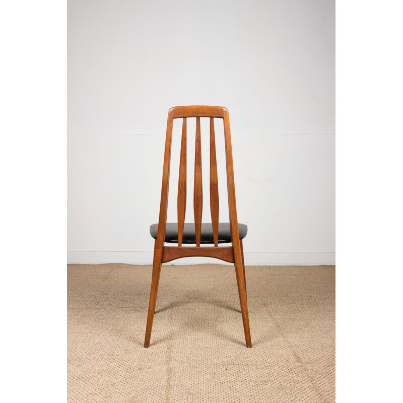 Set of 4 vintage teak chairs, model "Eva" by Niels Koefoed Danish 1960