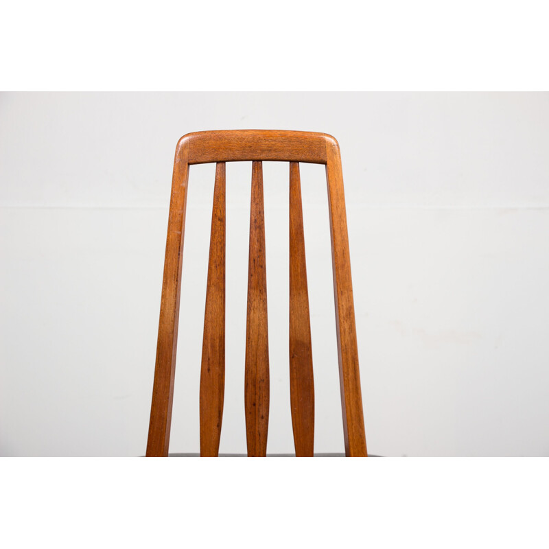 Set of 4 vintage teak chairs, model "Eva" by Niels Koefoed Danish 1960