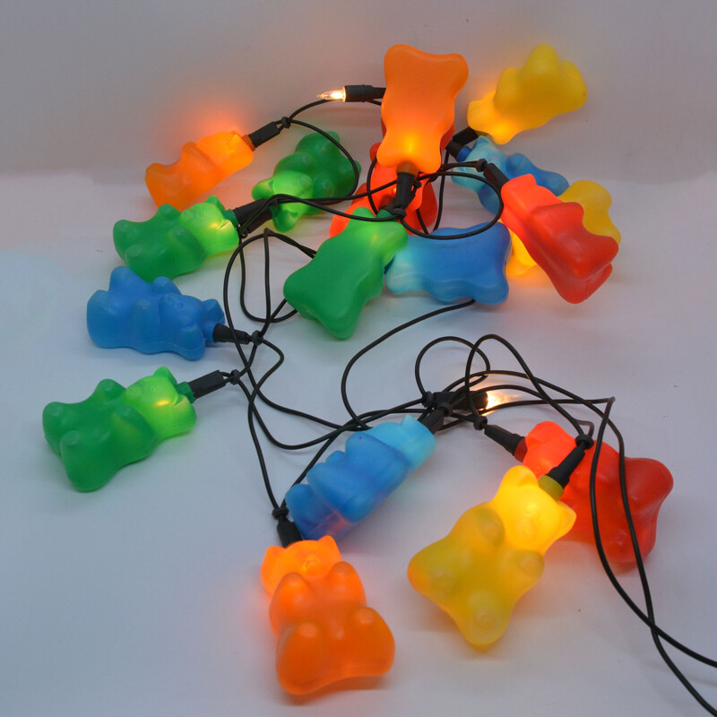 Vintage Chain of lights in the style of pop art Haribo Bear, Germany 1970s