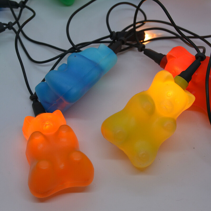 Vintage Chain of lights in the style of pop art Haribo Bear, Germany 1970s