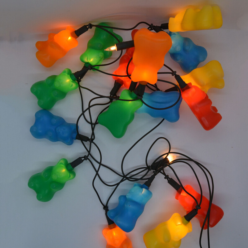 Vintage Chain of lights in the style of pop art Haribo Bear, Germany 1970s