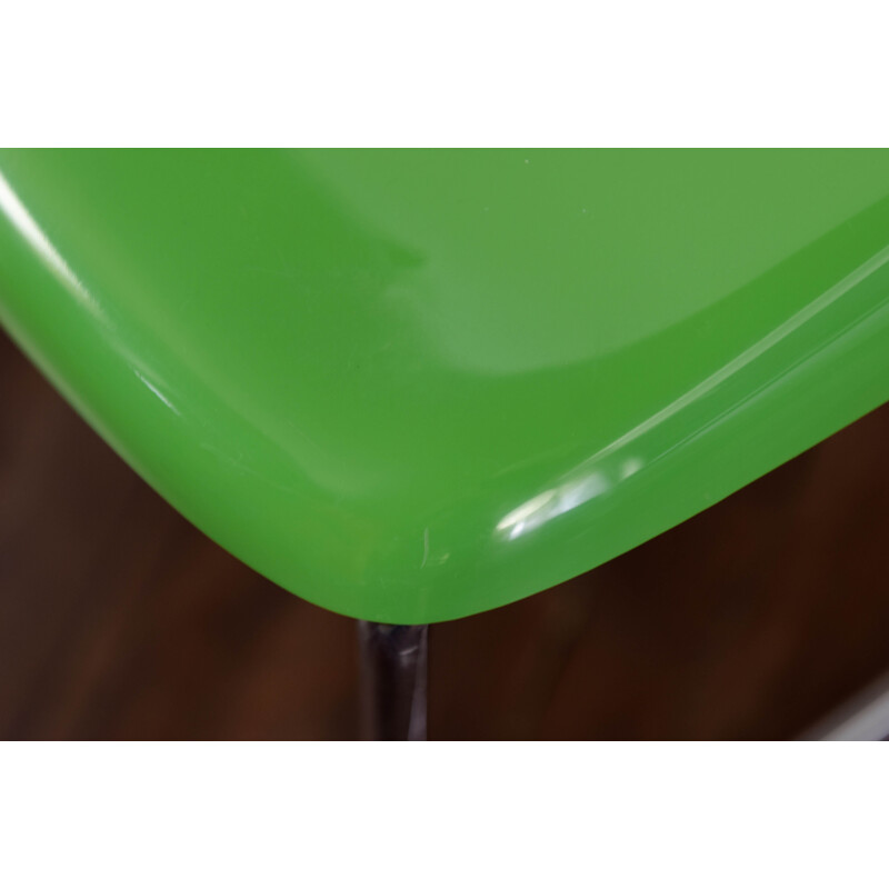 Set di 6 sedie impilabili Drabert vintage in plastica verde