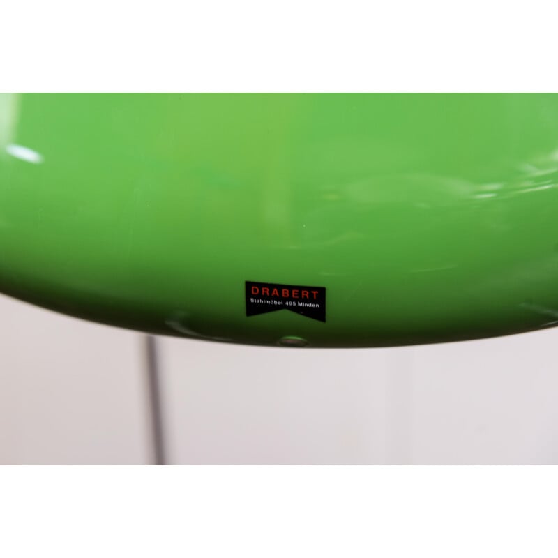 Juego de 6 sillas apilables Drabert vintage de plástico verde