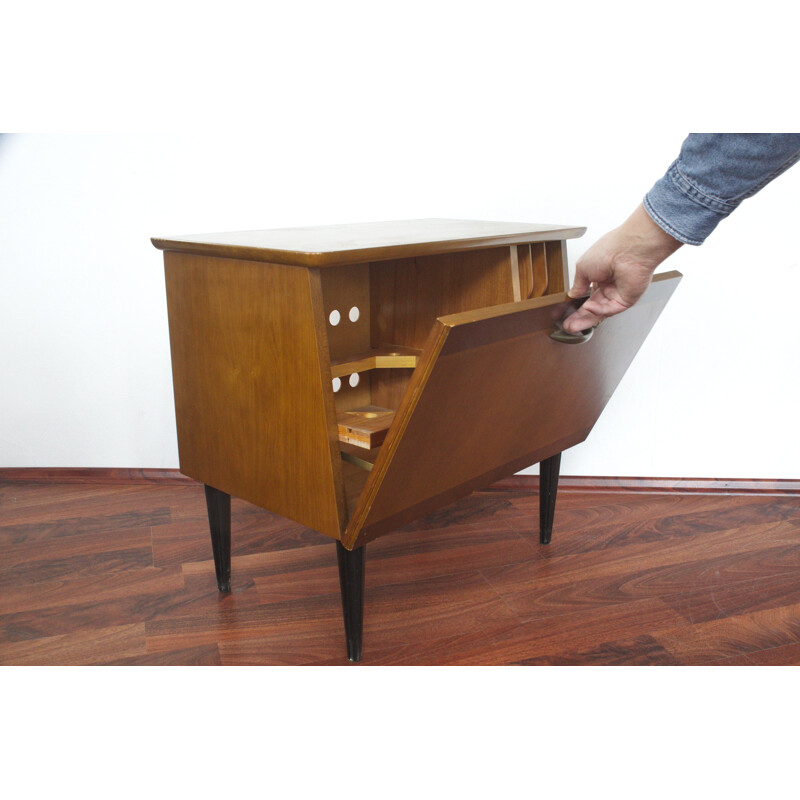 Midcentury Record Cabinet, For Hi Fi, Commode From Sweden 1950s