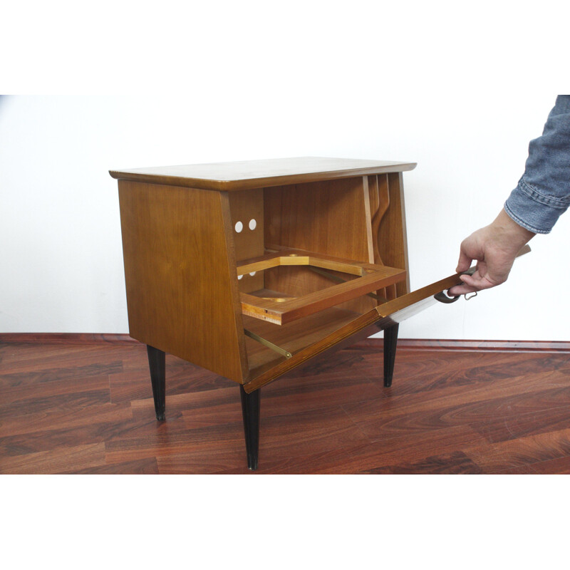 Midcentury Record Cabinet, For Hi Fi, Commode From Sweden 1950s