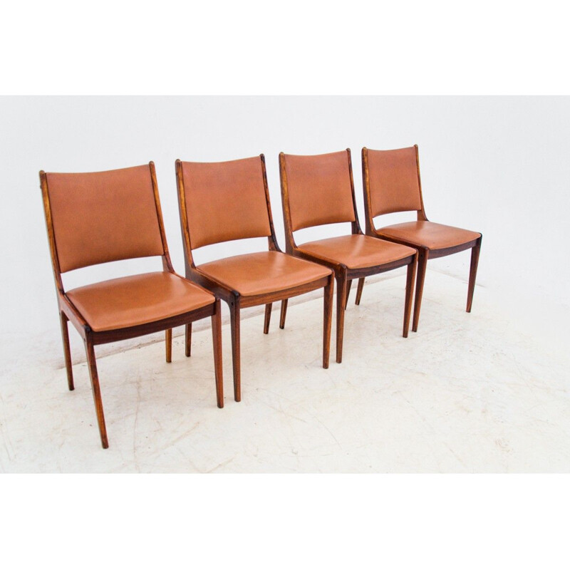 Ensemble de 4 chaises vintage en palissandre danois 1960