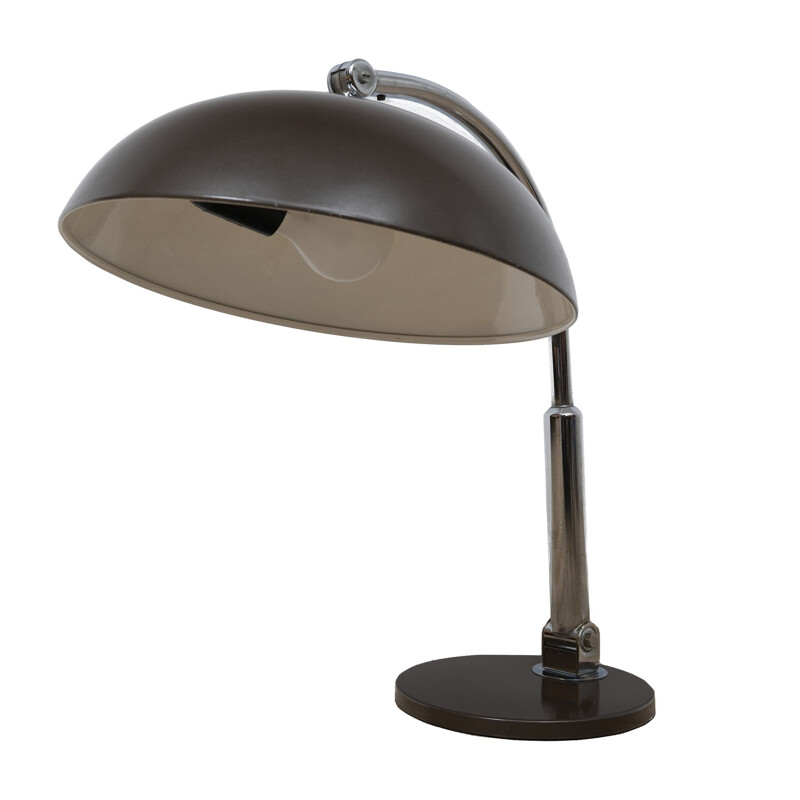 Lámpara de escritorio vintage de metal cromado "144" de H. Busquet