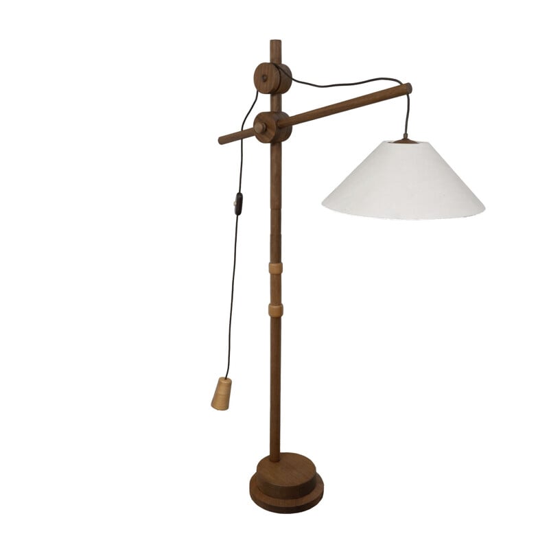 Vintage wooden floor lamp