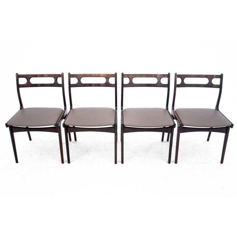 Set of 4 chairs vintage Denmark, 1960s