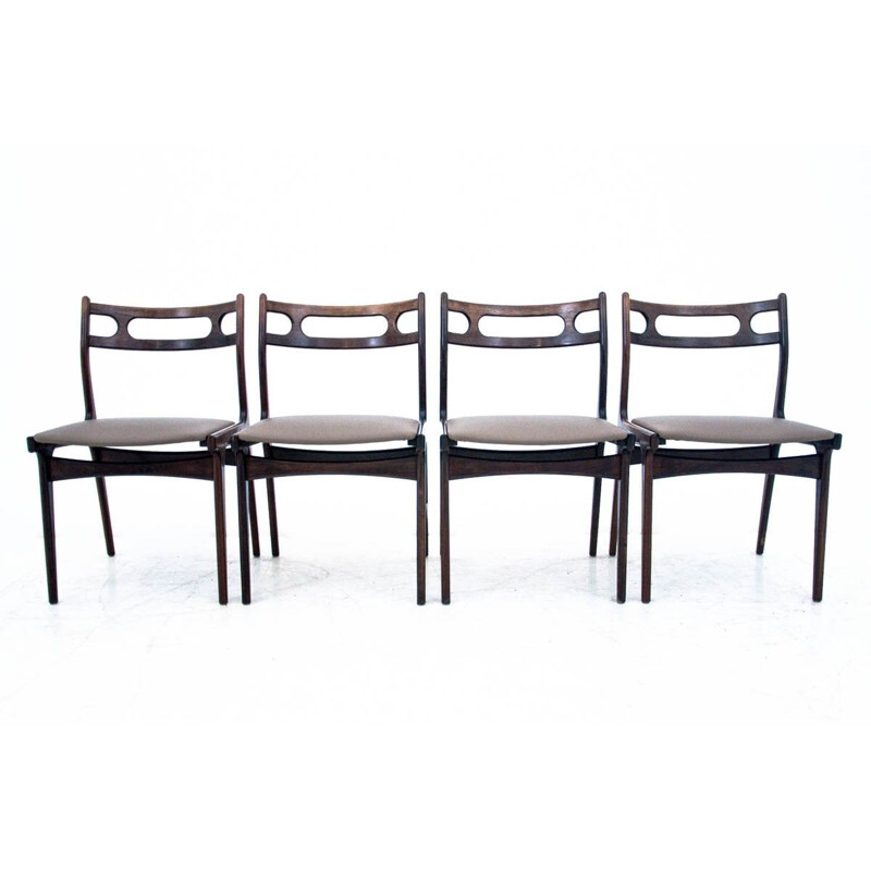Set of 4 chairs vintage Denmark, 1960s