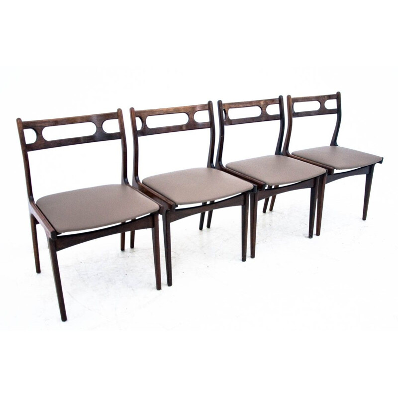 Set van 4 vintage stoelen Denemarken 1960