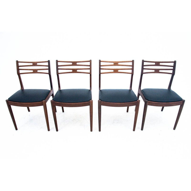 Set of 4 vintage chairs, Denmark, 1960s