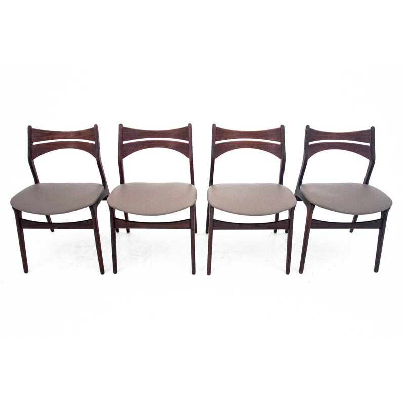 4 Vintage Chairs by Eric Buck Danish 1960s