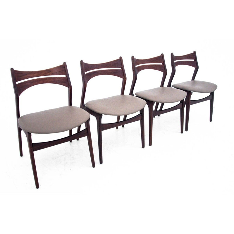 4 Vintage Chairs by Eric Buck Danish 1960s