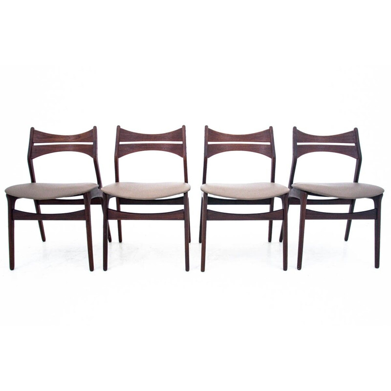 4 Vintage Chairs by Eric Buck Danish 1960s