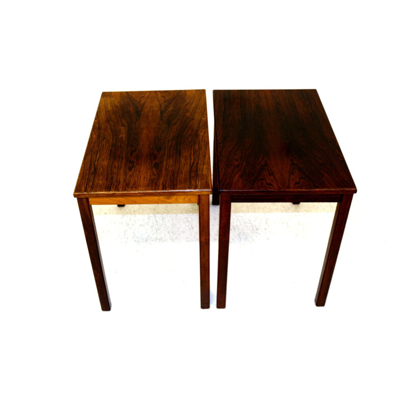 Vintage rosewood side tables, Sweden 1960