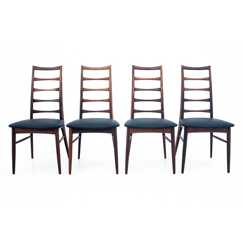 Set aus 4 Vintage-Stühlen aus Teakholz Dänemark 1960