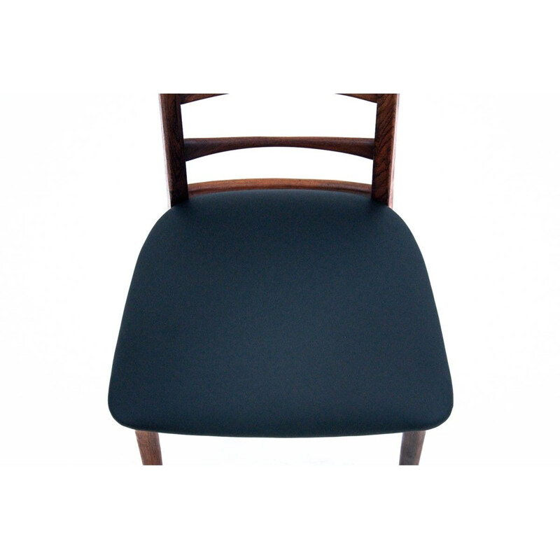 Conjunto de 4 cadeiras de teca vintage Dinamarca 1960