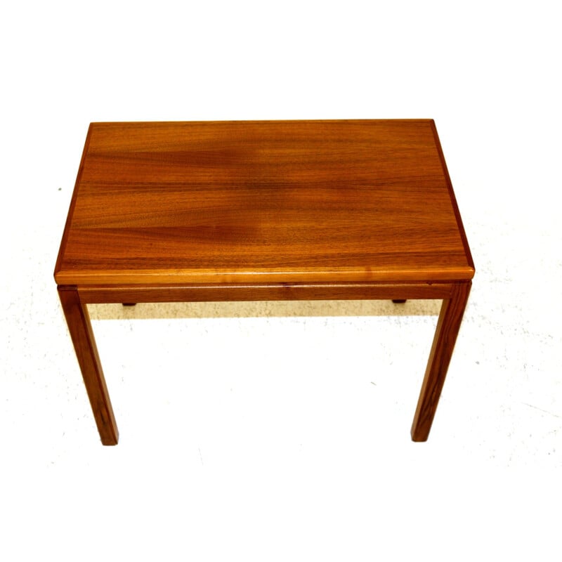 Vintage walnut side table Sweden 1960