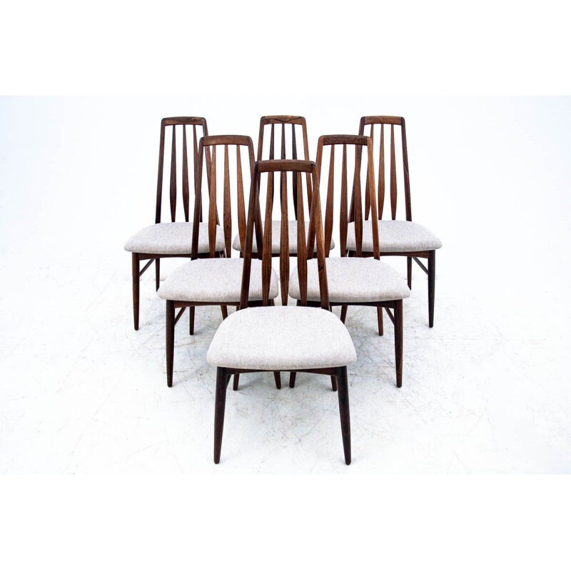 Set of 6 vintage chairs, proj. Niels Koefoed Denmark, 1960s