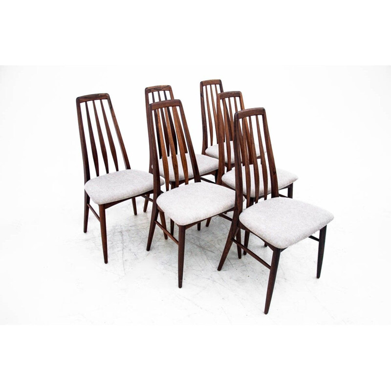 Ensemble de 6 chaises vintage, proj. Niels Koefoed Danemark 1960