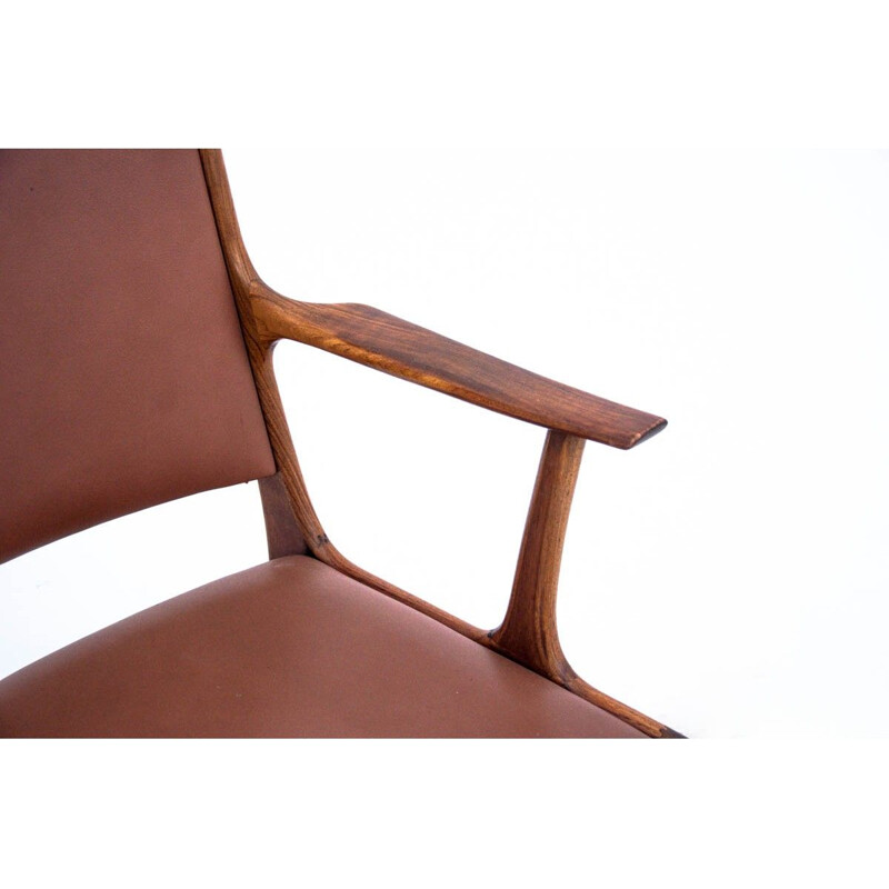 Pair of vintage rosewood armchairs, Denmark 1960