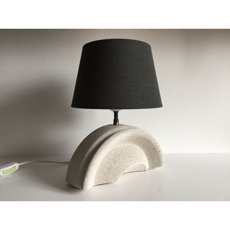 Vintage lamp in cellular concrete inspired by Albert Tormos 1980