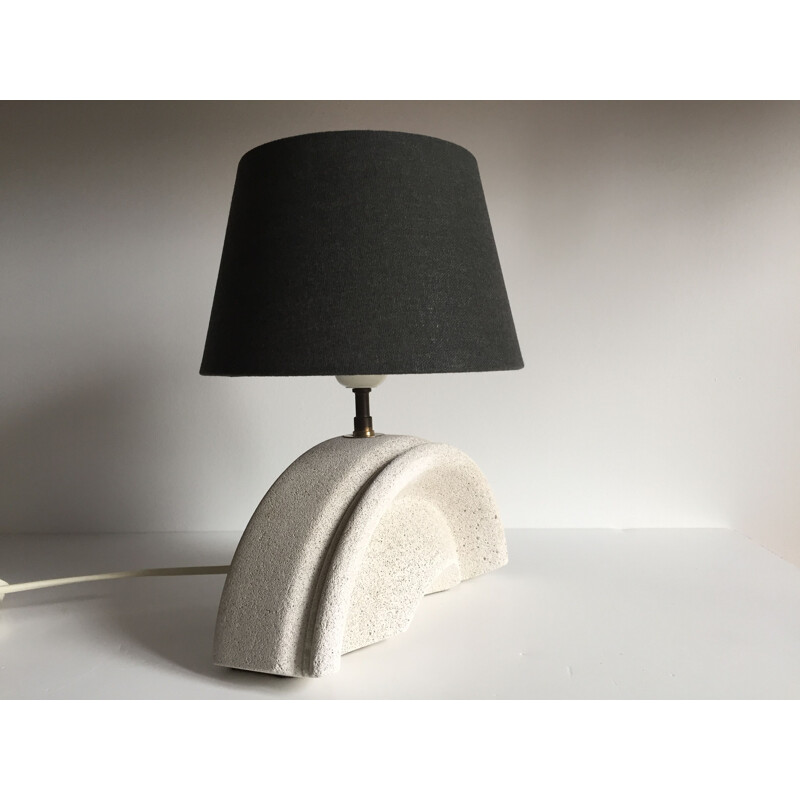 Vintage lamp in cellular concrete inspired by Albert Tormos 1980