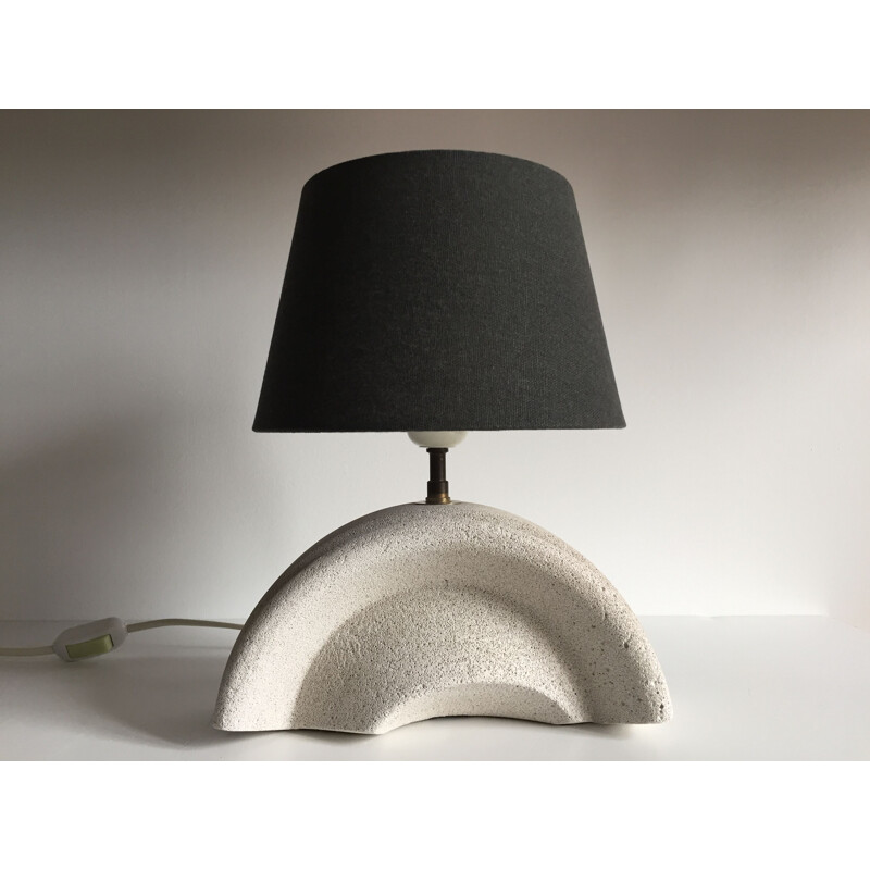 Vintage lamp in cellular concrete inspired by Albert Tormos 1980