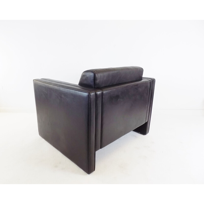 Vintage leather lounge chair by Jürgen Lange Walter Knoll Studio Line 1970s