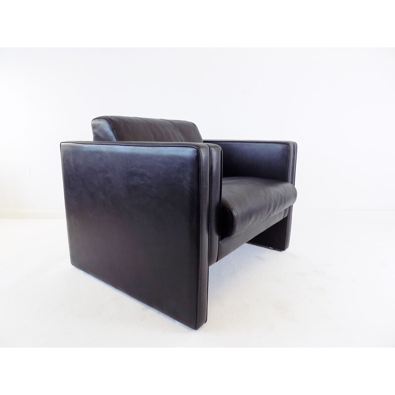 Vintage leather lounge chair by Jürgen Lange Walter Knoll Studio Line 1970s