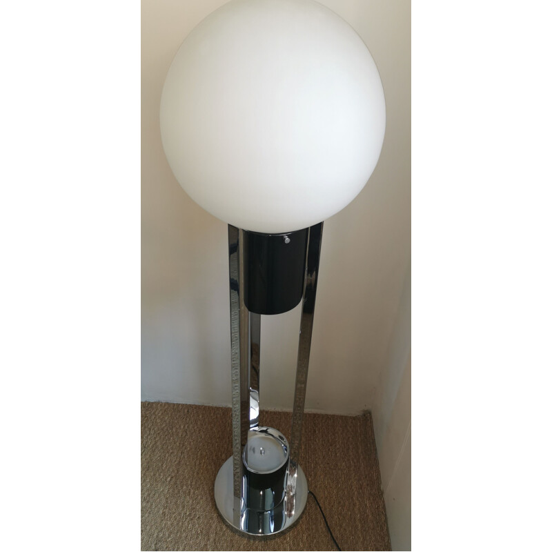 Lampadaire vintage en opaline XXL, Space Age 1970