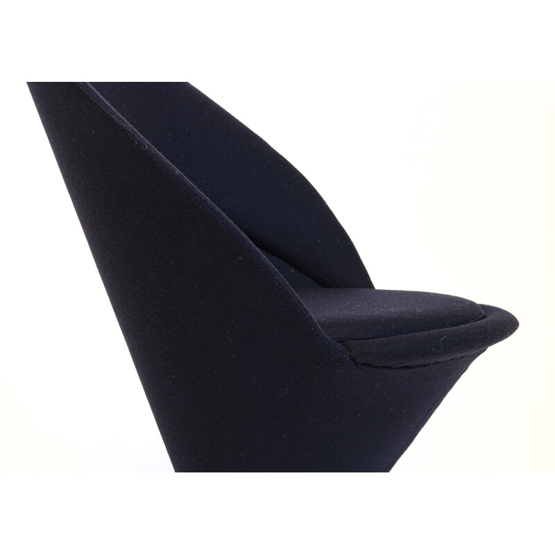 Vintage swivel Cone Chair in Kvadrat wool by Verner Panton for Fritz Hansen