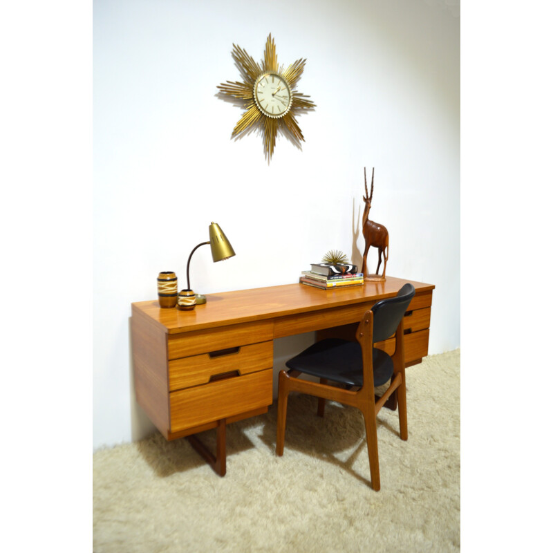 Uniflex "Q" desk in teak, Gunther HOFFSTEAD - 1960s