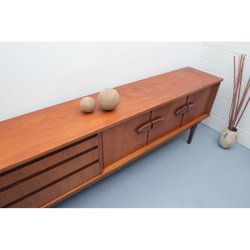 Vintage teak sideboard with bar, British 1960