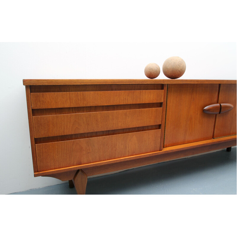 Vintage teak sideboard with bar, British 1960