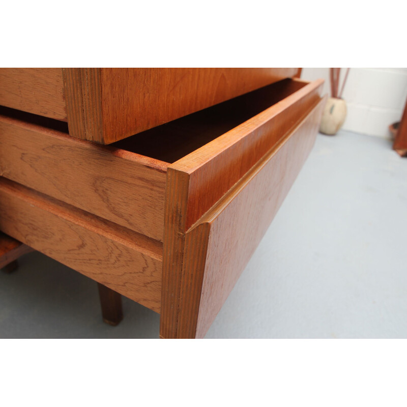 Vintage teak sideboard with bar, British 1960