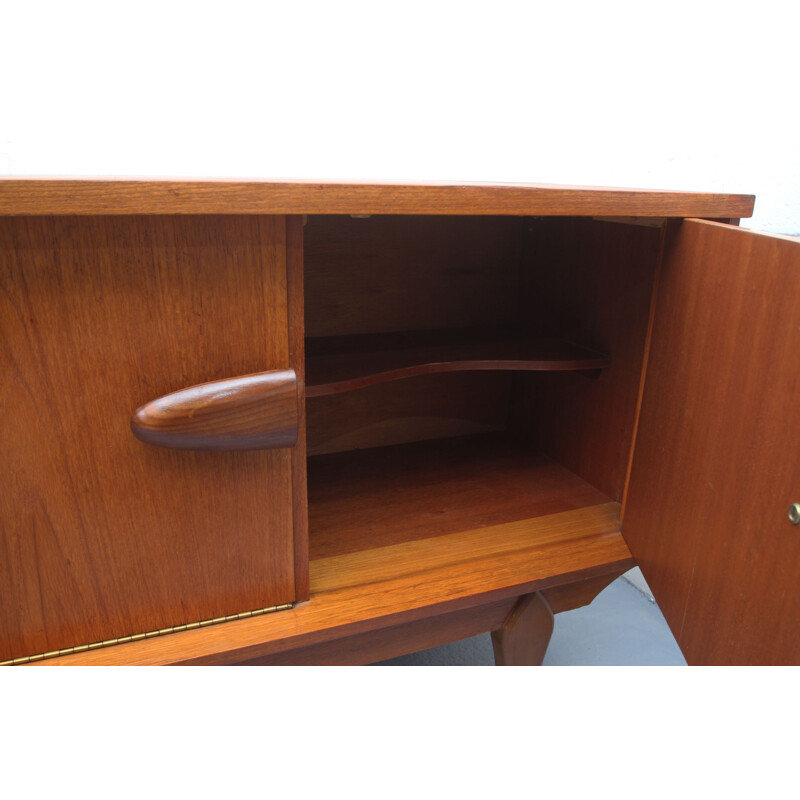 Vintage teak sideboard with bar, British 1960