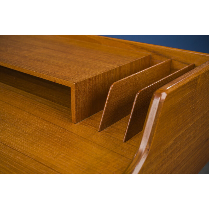 Scrivania vintage in teak modello 56 di Arne Wahl Iversen, Danimarca 1961