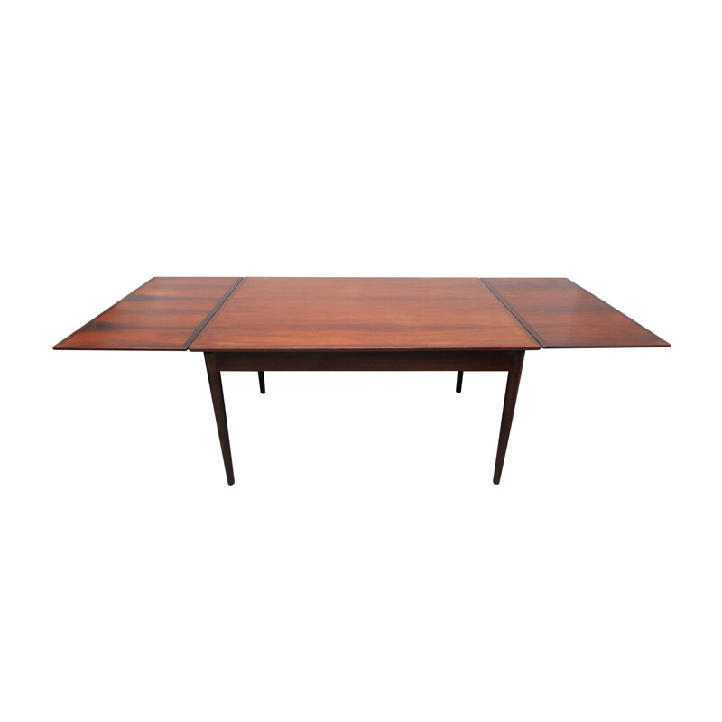 Vintage XL extendable rosewood dining table by Hornslet, Denmark 1960
