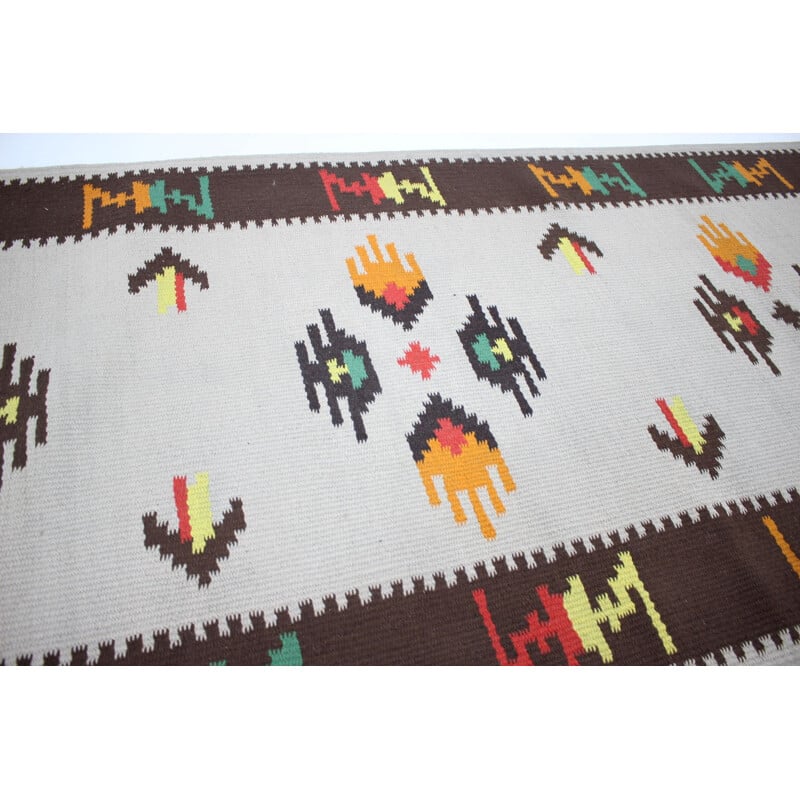 Vintage woolen Kilim rug 1960