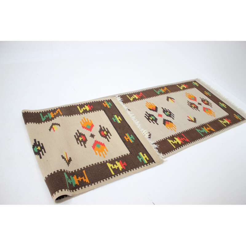 Vintage woolen Kilim rug 1960