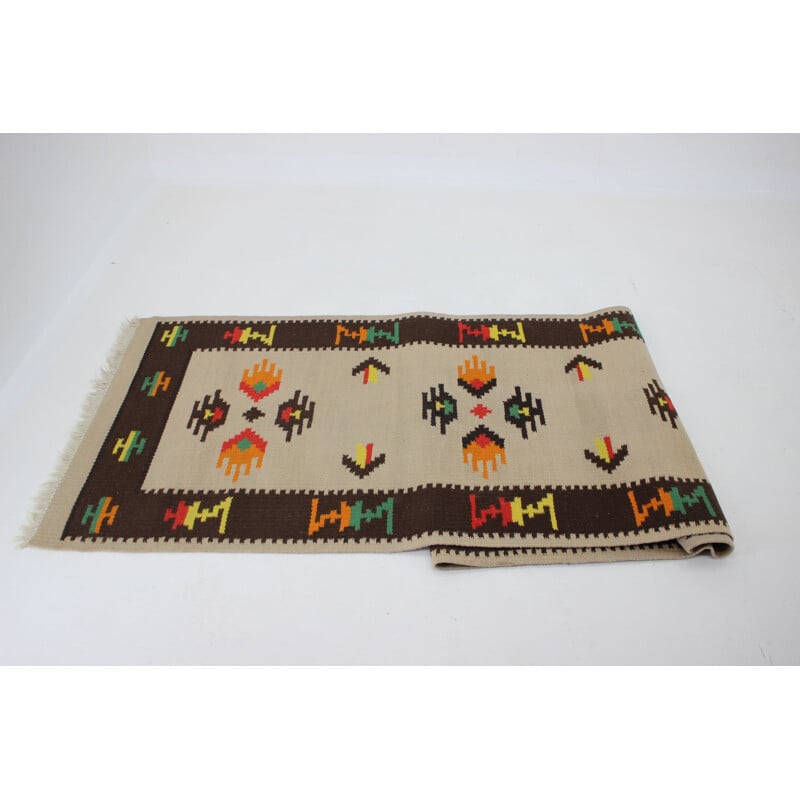 Alfombra Kilim vintage de lana de 1960