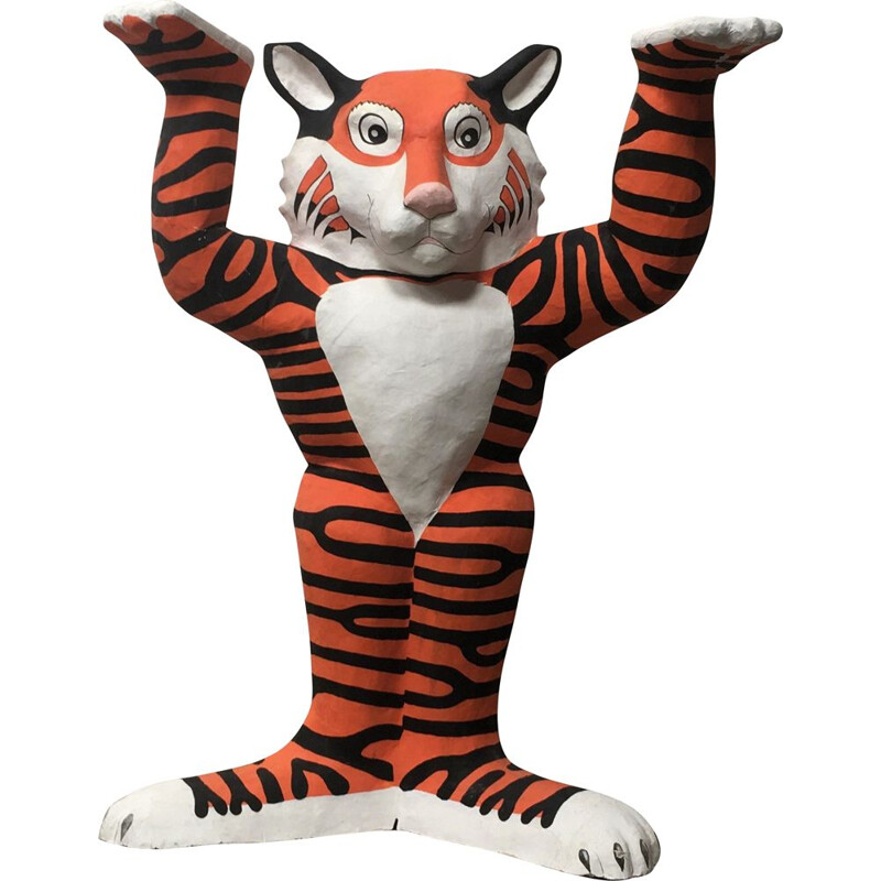 Vintage window tiger, 1970